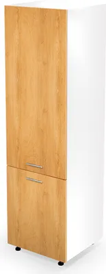 Produktbild von Halmar Küchenschrank auf dem eingebauten Kühlschrank Vento DL-60/214 - weiße Eiche Honig