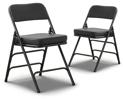 Image de Solidchoice - Ensemble de 2 chaises pliantes avec coussin épais