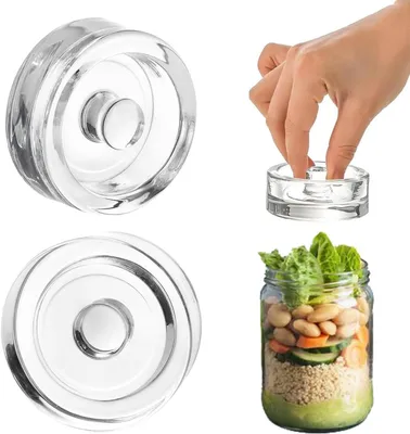 Productafbeelding van Glazen fermentatie gewichten - Vergisting gewichten - Zuurkool maken - Met handvat - 7 cm diameter - Transparant