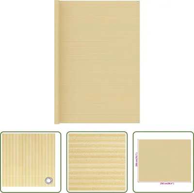 Produktbild von The Living Store Zeltteppich Beige 250x200 cm HDPE