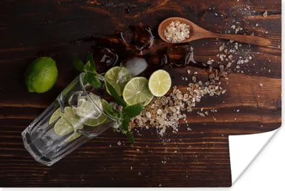 Produktbild von MuchoWow® Poster Cocktail - Obst - Limette 180x120 cm - Fotoplakat