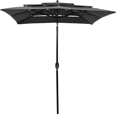 Produktbild von vidaXL Sonnenschirm mit Aluminium-Mast 3-lagig Anthrazit 2x2 m