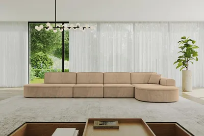 Produktbild von ALTDECOR Ecksofa in L-Form MARI-L3 - 413x171x79,5 cm Beige - Corner Sofa Bett Eckcouch Couch Wohnlandschaft Cauchsofa