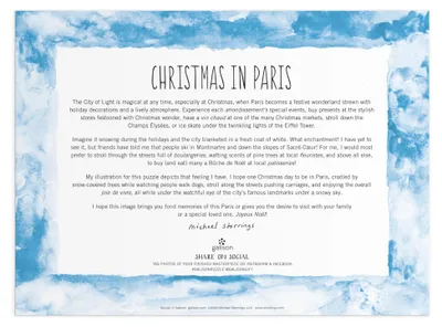 Image de Michael Storrings Noël à Paris. puzzle en feuille de 1000 pièces