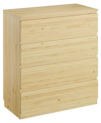 Produktbild von Moderne Holzkommode Holzschrank mit 4 Schubladen Natur Kiefer 90.50-20