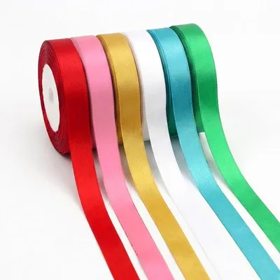Produktbild von Satinschleifen, 6 Farben, 22 Meter Länge, 20 mm Breite, Geschenkband