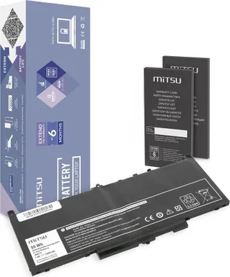 Zdjęcie produktu dla Mitsu Battery for Dell Latitude E7270, E7470 (7300 mAh 55 Wh)