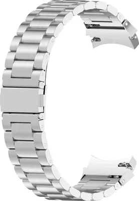 Produktbild von SYSTEM-S Armband 22 mm aus rostfreiem Stahl mit Kippfaltschließe für Smartwatch in Grau