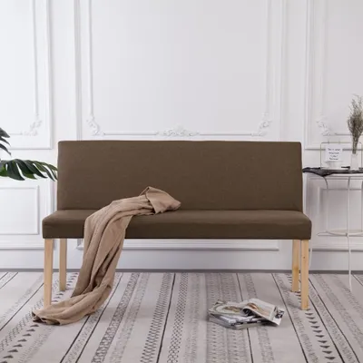 Produktbild von vidaXL Sitzbank 139,5 cm Braun Polyester - Bank - Bänke - Flurbank - Flurbänke