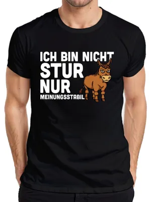 Immagine prodotto di Non testardo, solo supponente, divertente asino che dice umorismo regalo t-shirt da uomo, nero, 3XL