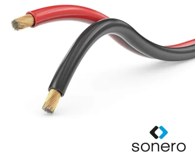 Productafbeelding van sonero S-SC2400RB-10, Koperbedekte aluminiumkabel (CCA), 10 meter, Zwart, Rood