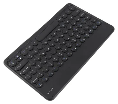 Obrázok produktu pre Bezdrôtová Bluetooth klávesnica pre tablety a smartfóny – počítačové príslušenstvo – okrúhla krytka – 10 palcov – čierna