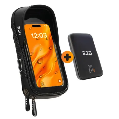 Productafbeelding van R2B Telefoonhouder Fiets + MagSafe Powerbank 10.000 mAh Waterdicht