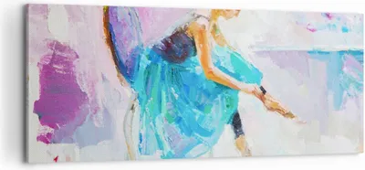 Produktbild von Bild auf Leinwand - Leinwandbild - Balletttänzer tanzen - 100x40cm - Wand Bild - Wanddeko - Leinwanddruck - Bilder - Kunstdruck - Wanddekoration - Leinwand bilder - Wandkunst - AB100x40-3766
