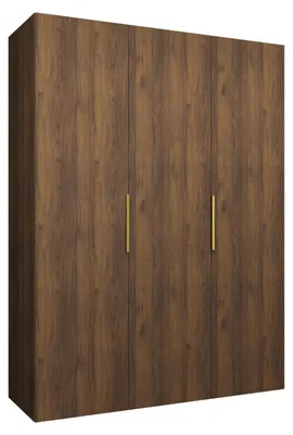 Produktbild von MEBLE KRYSPOL, Kleiderschrank, Schrank 150 cmx202x52, Warmia-Nuss, Gold