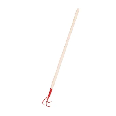 Produktbild von Rekord Kinder Garten Harke mit Holzstiel in rot Gesamtlänge 86cm