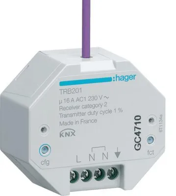 Obrázek produktu pro Hager TRB201, Stmívač, 230 W, 2300 W, 100 m, 30 m, 100 m