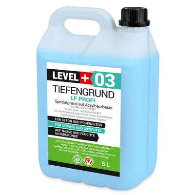 Produktbild von Tiefengrund LF Profi Grundierung 1:1 mit Wasser verdünnbar schnell trockend 5L LEVEL+ RM03
