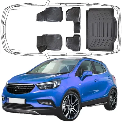Produktbild von 3D Auto Fußmatten & Kofferraumwanne Set Kompatibel mit Opel Mokka A 2012-2019