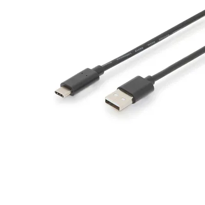 Zdjęcie produktu dla DIGITUS USB 2.0 Anschlusskabel Typ C -A  St/St     3.0m,  sw