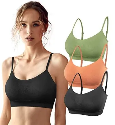 Zdjęcie produktu dla Biustonosz sportowy push up bez fiszbin zestaw 3 sztuki dla kobiet