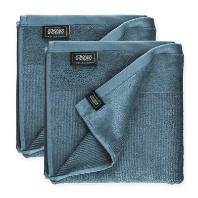 Image de Schöner Wohnen Set de 2 serviettes Sense Couleur bleu Taille 50x100