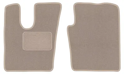 Produktbild von Velours-Fußmatten vorne für Scania R ab 2018 (Transporter) – 2-tlg, Beige, passgenau – Wielganizator LUX