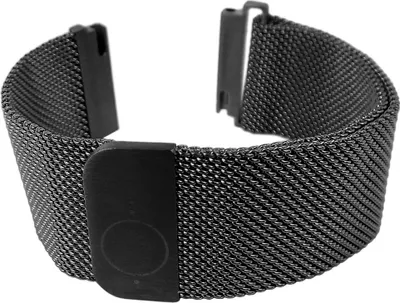 Produktbild von BandOh →  Edelstahl schwarz Milanaise mit Magnetschließe 34050, Stegbreite:22mm