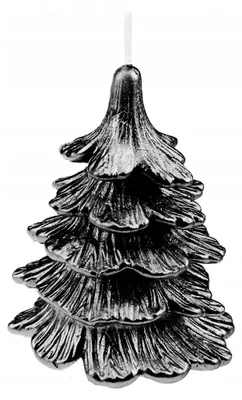 Produktbild von Drobo Weihnachtsbaumkerze Schwarz 10 cm Dekoration Handgemacht