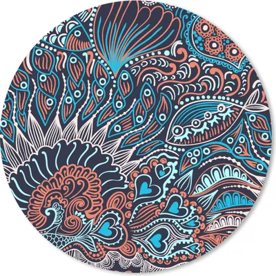 Produktbild von MuchoWow® Mauspad Mousepad Fisch - Koralle - Unterwasser - Abstrakt - Muster 30x30 cm - Mousepads - Maus Mat - Pad - Mausunterlage - Tischunterlage - Schreibtischmatten