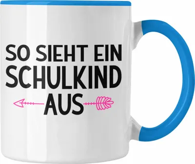 Produktbild von Trendation - Kita Abgängerin 2022 Einschulung Mädchen Geschenk Tasse Schulstart 1. Schultag Schuleinführung Schulanfang Geschenkidee Schulkind Lustig (Blau)