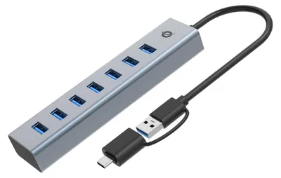 Produktbild von Conceptronic HUBBIES21G 7-Port-USB 3.0-Hub, 5Gbps, USB-A x 7