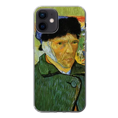 Produktbild von MuchoWow® Handyhülle Schutzhülle Hülle für iPhone 12 Selbstbildnis mit verbundenem Ohr - Vincent van Gogh Silikon Softcase Handy Hülle - Schutzhülle