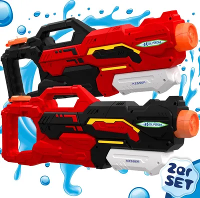 Produktbild von KESSER® Wasserpistole 2er Set Wasserpistolen Spritzpistolen Reichweite 10-11 Meter, Fassungsvermögen 1500ml Wasserspaß Strand Spielzeug im Freien für Kinder und Erwachsene Strandpool