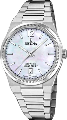 Produktbild von Festina Damenuhr Swiss Made Armbanduhr Edelstahl silber UF20052/1