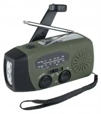 Zdjęcie produktu dla FOSCO Fosco Emergency Emergency radio with light and power bank Green  Black