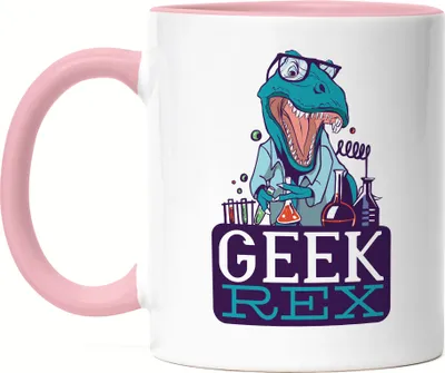 Produktbild von Geek Saurier Tasse Rosa Naturwissenschaft Experiment Reagenzglas Glass Formel Chemie Chemiker