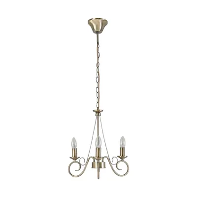 Produktbild von Lindby Kronleuchter Marnia, 3-flg., Ø 40 cm, altmessing, E14