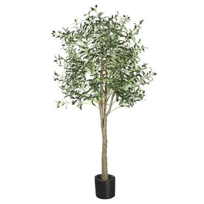 Produktbild von YOLEO Künstlicher Olivenbaum 180cm kunstpflanze Künstliche Pflanzen groß Olivenbaum Künstlich Kunstbaum wie echt für Wohnzimmer Büro Deco