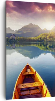 Produktbild von Bild auf Leinwand - Leinwandbild - See Natur - 45x80cm - Wand Bild - Wanddeko - Wandbilder - Leinwanddruck - Bilder - Kunstdruck - Wanddekoration - Leinwand bilder - Wandkunst - PA45x80-3579