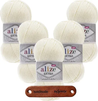Produktbild von 5 x ALIZE Extra 62 Light Cream mit Label