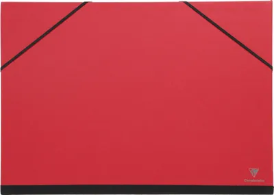Produktbild von Clairefontaine 10x Zeichenmappe mit Gummizug 26x33 cm - Rot 144605C