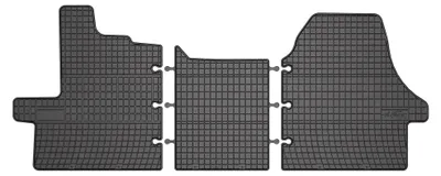 Image de Tapis avant en caoutchouc + tunnel pour Citroën Jumper II 2006-2016 (monospace) – 3 pièces, noirs, sur mesure