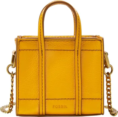 Produktbild von FOSSIL Umhängetasche Handtasche Carmen Micro Tote Bag Golden Yellow senfgelb