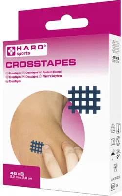 Produktbild von HARO Crosstape/Gitterpflaster Größe: S blau 45 Stück
