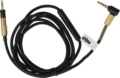 Produktbild von vhbw Audio AUX Kabel kompatibel mit Sennheiser Momentum 2.0 HD400S, HD458BT DYNAMIK 3 Kopfhörer - Audiokabel 3,5mm Klinkenstecker, 140 cm Schwarz
