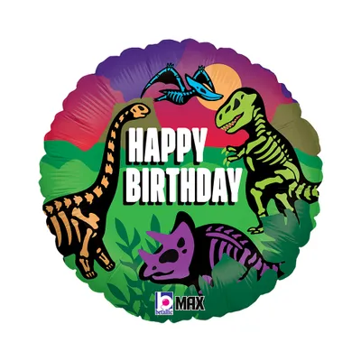 Produktbild von Folienballon Happy Birthday Jurassic 45cm