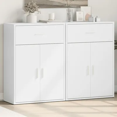 Zdjęcie produktu dla vidaXL Kredensy 2 szt. Biały 60x30x84 cm Materiał drewnopochodny