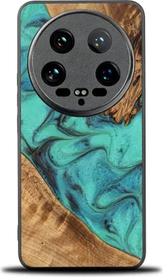 Image de Housse en bois Bewood Unique - Turquoise pour Xiaomi 14 Ultra