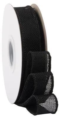 Juteband 1 Rolle, 2,5 cm x 450 cm, Dekorationsband mit Leinenkanten
